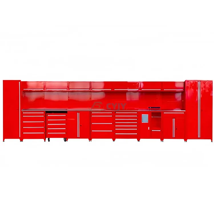 Armoire de garage à outils rouge