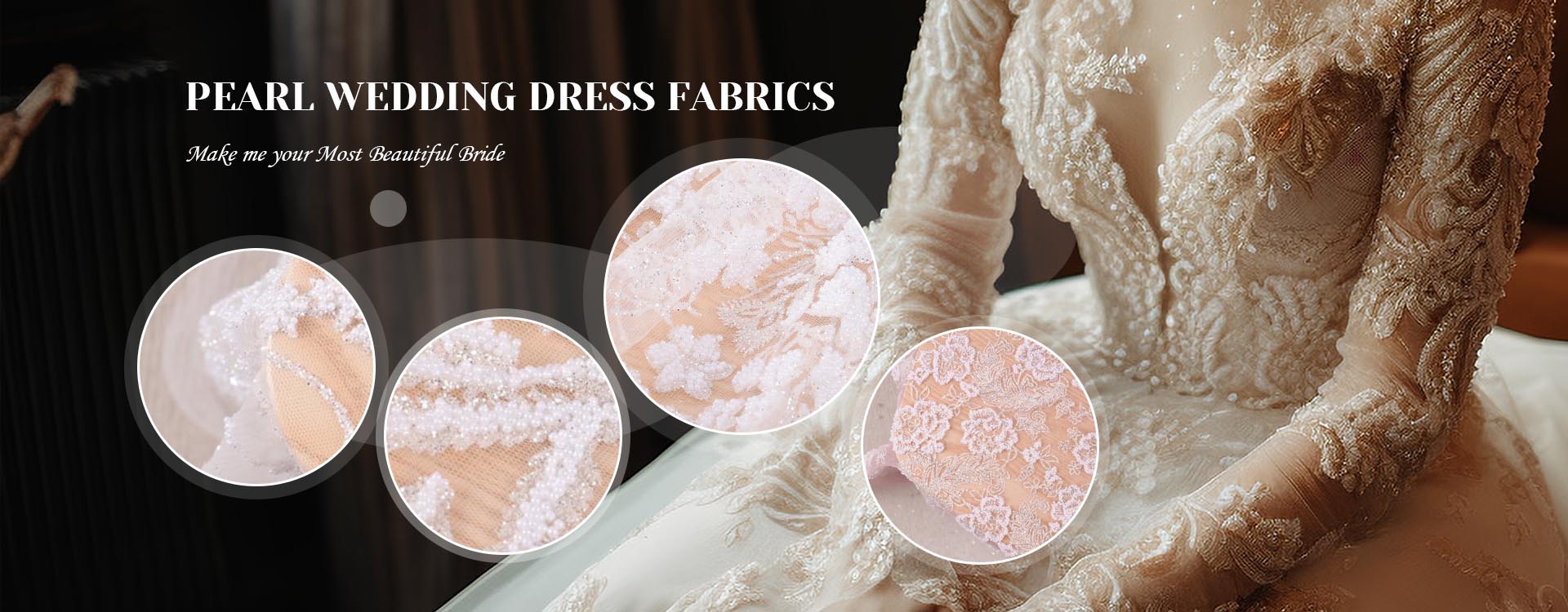 China Pearl Wedding Dress Fabrics Manufacturers