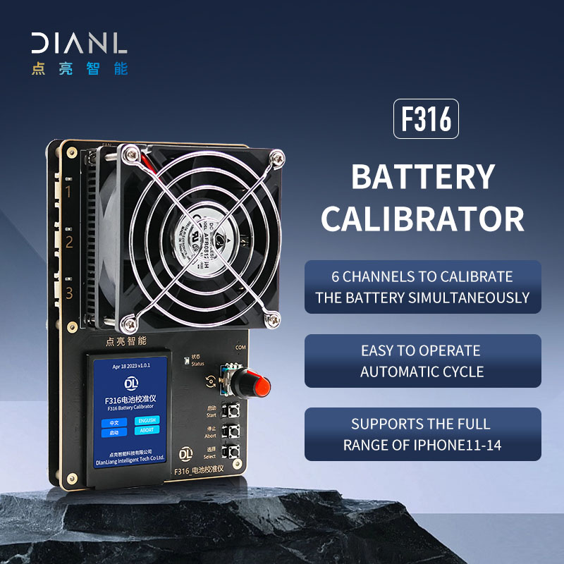 F316 Intelligens mobiltelefon akkumulátor-kalibrátor