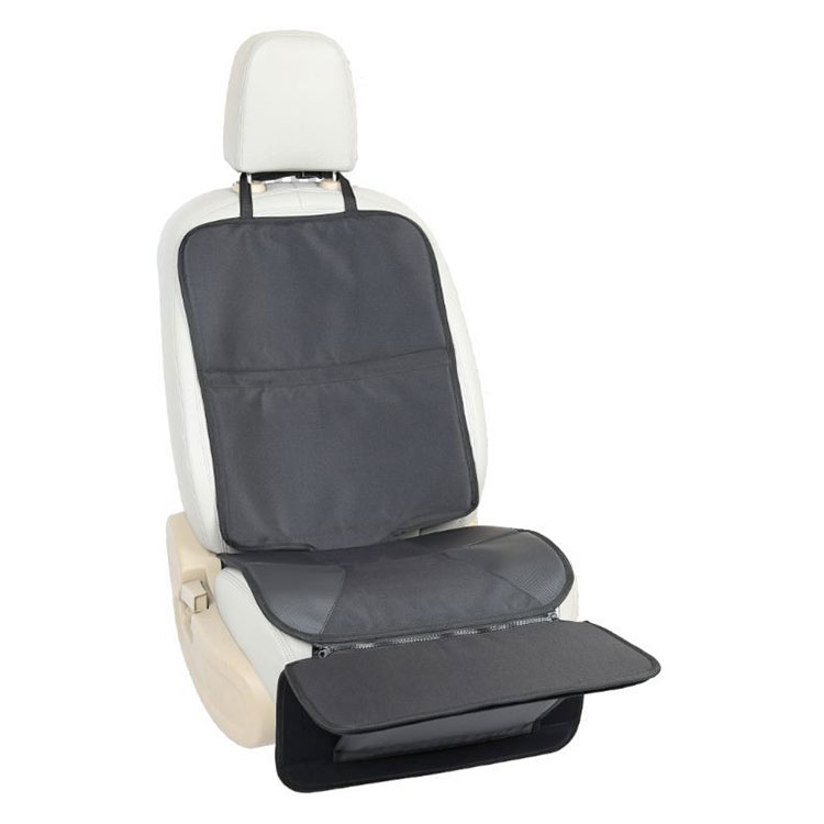 Autostoelbeschermer met hoge rugleuning en voetsteun