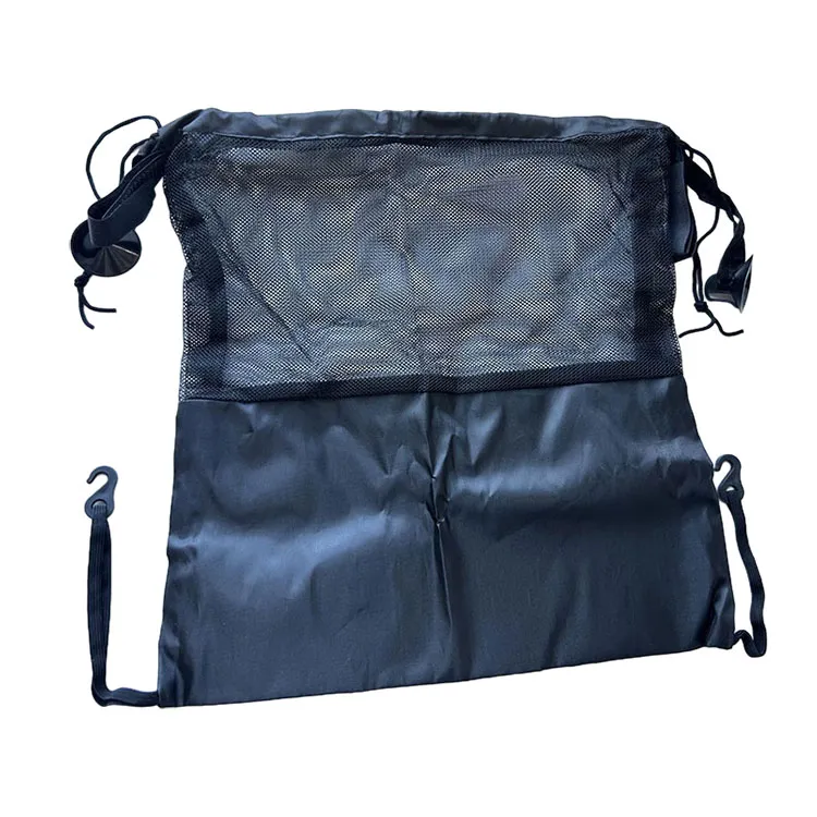 Black Sucker ပါသော တွန်းလှည်း Mesh Organizer Bag