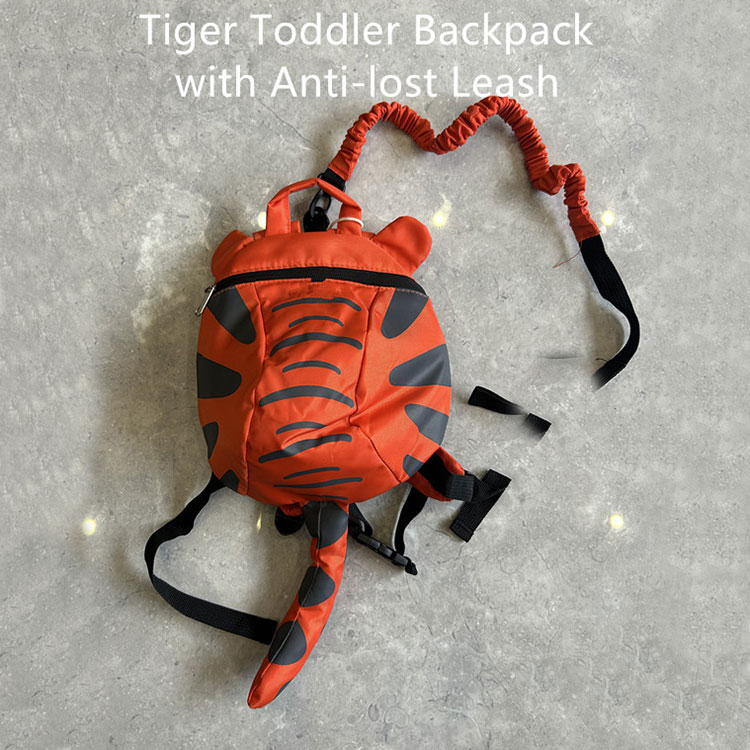 Tiger toddler ryggsekk med anti-tapt stropp