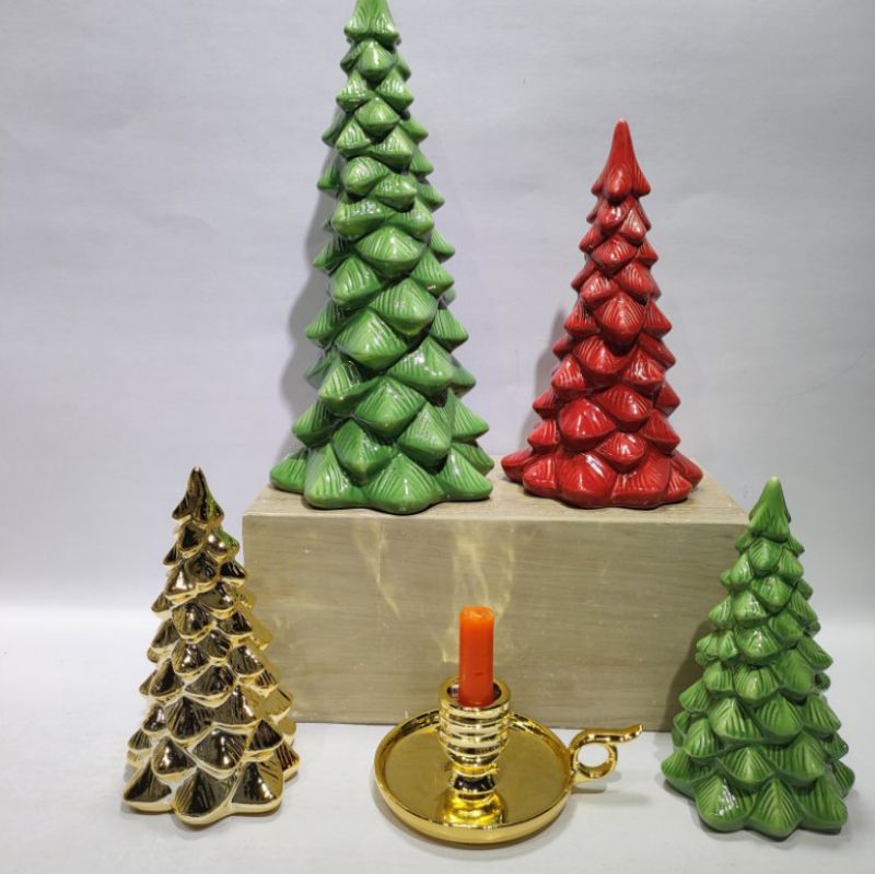 Ceramic Christmas Tree Decorative Scene Setting Ornament