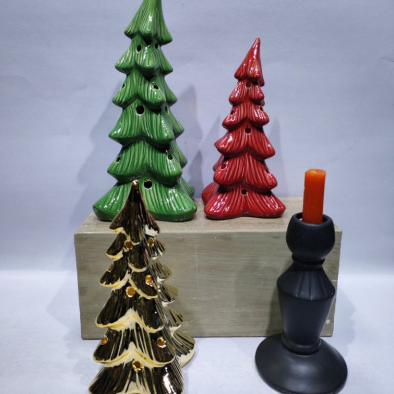 Ceramic Christmas Tree Decorative Scene Setting Ornament