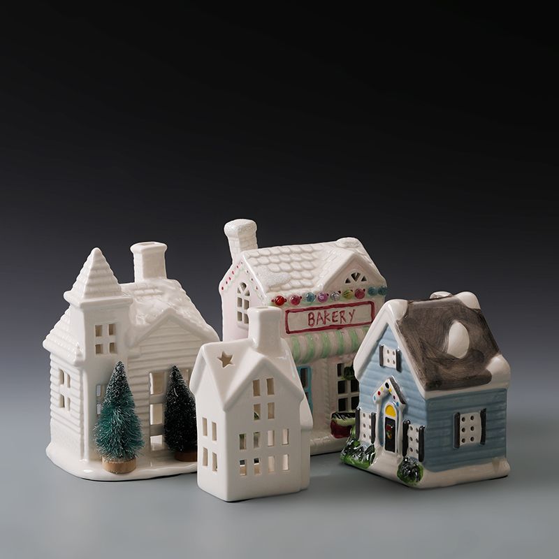 Luminous Ceramic House Holiday Decorative Ornament