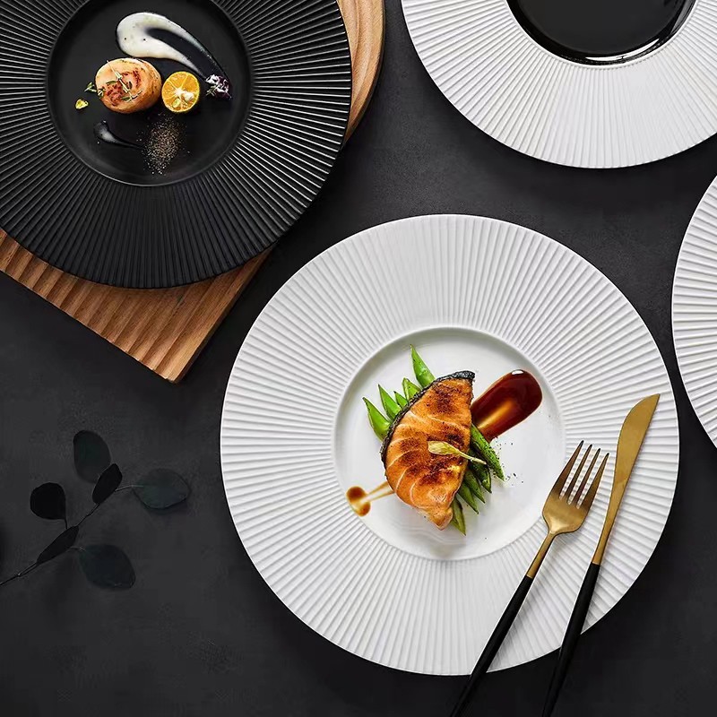 Nordic Minimalist Steak Plate Restaurant Hotel Kitchen Set Plate