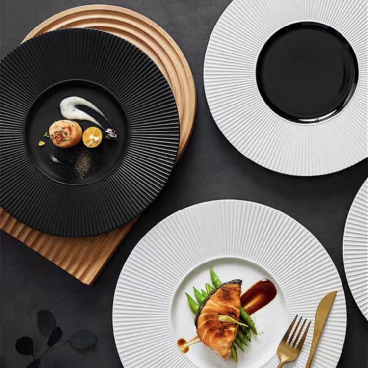 Nordic Minimalist Steak Plate Restaurant Hotel Kitchen Set Plate