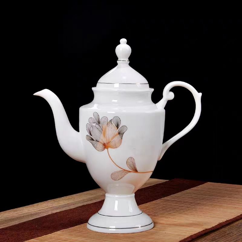 Gold Stamping Printed European Style Afternoon Tea Coffee Ceramic Tea Set