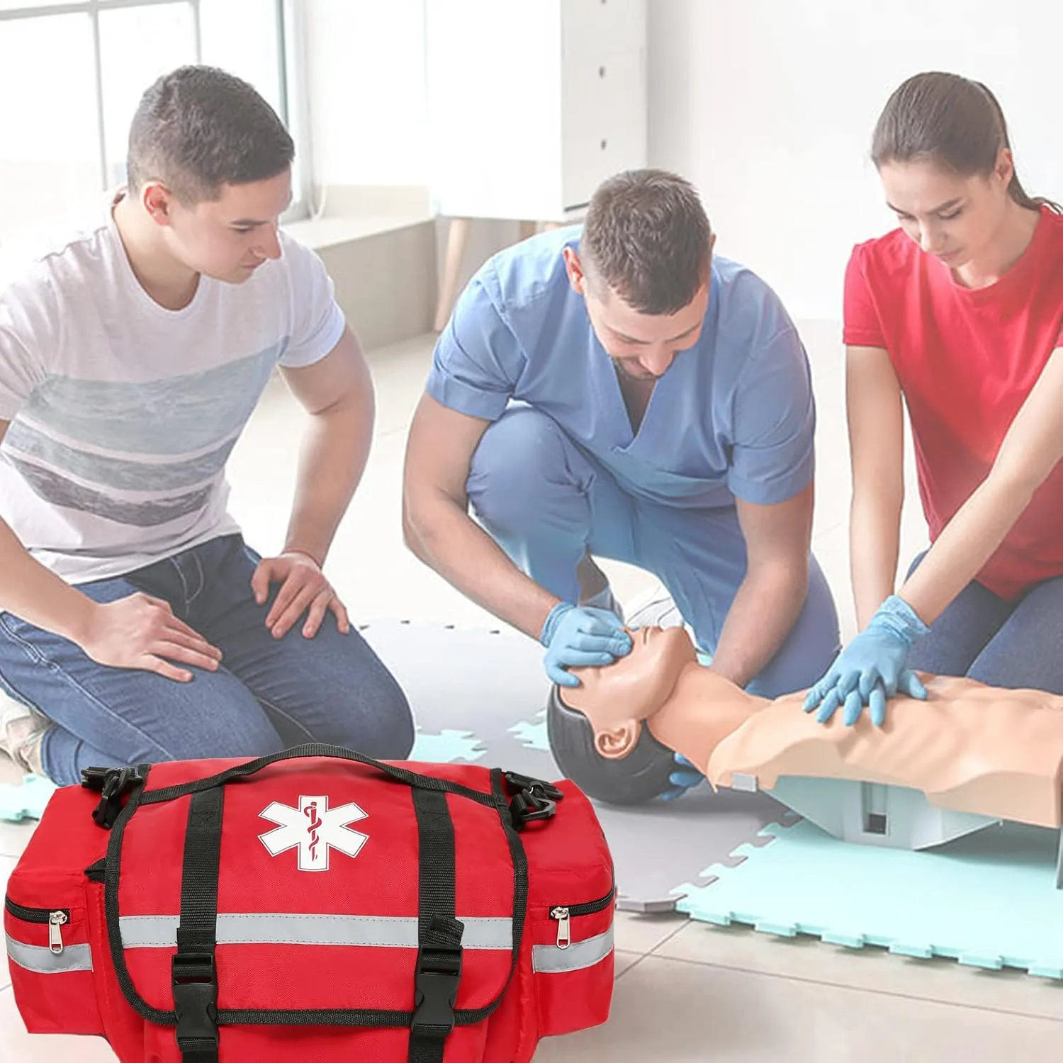 Bolsa portátil de primeiros socorros, bolsa de emergência para medicamentos