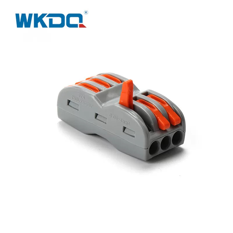 2.5mm2 3 Pole Terminal Block Push In Wire Connectors