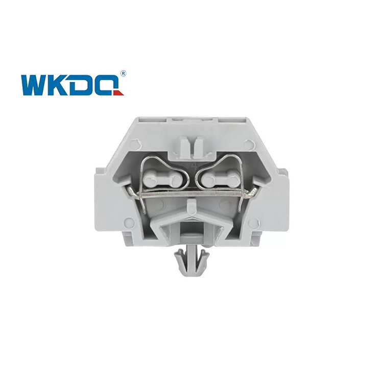 260-301B Spring Type Terminal Block Connector Snap In Mounting Screwless 2 Conductor Time Saving High Quality Grey Color