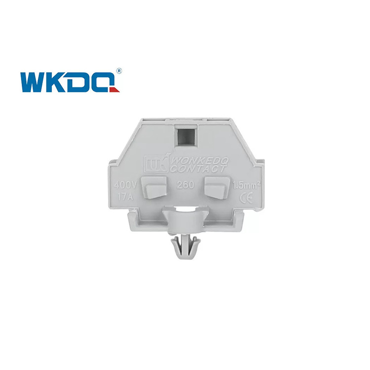 260-301B Spring Type Terminal Block Connector Snap In Mounting Screwless 2 Conductor Time Saving High Quality Grey Color