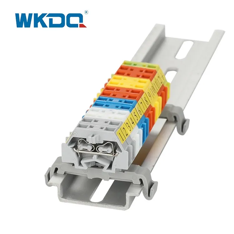 Conectores de bloque de terminales de abrazadera de resorte de tira 261-301B Mini riel con soporte de montaje estándar de alta calidad