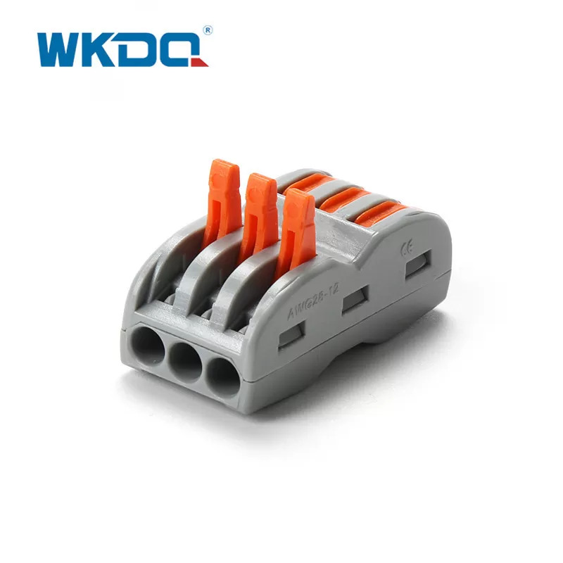 3 pin Push In Wire Connectors 222-423 Type electrical terminal block