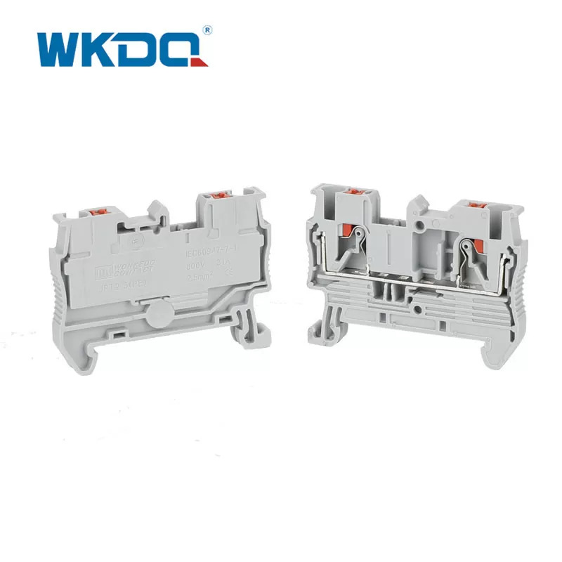 800V 31A Din Rail Mounted Push In Terminal Block Connector
