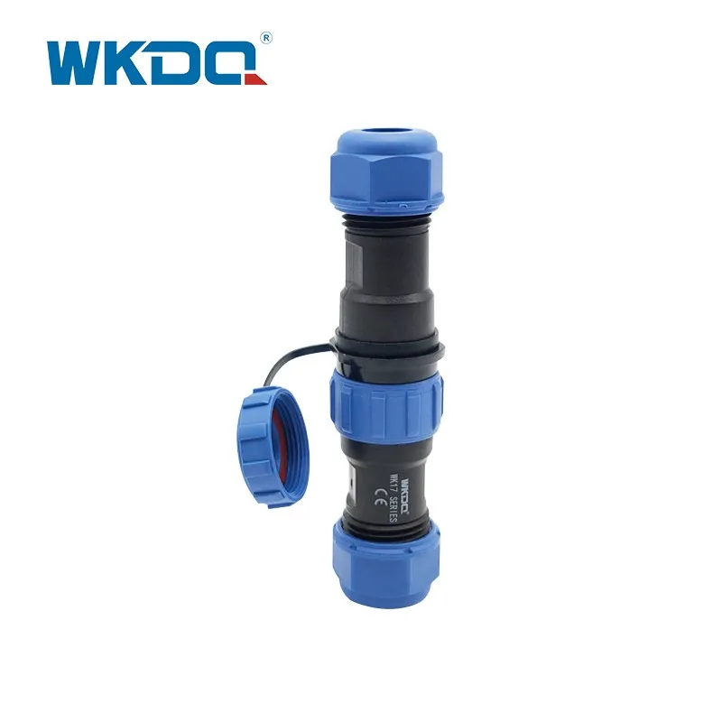 Conector à prova d'água de fio multipolo circular Solda de rosca Wk17 Pino de encaixe Tomada