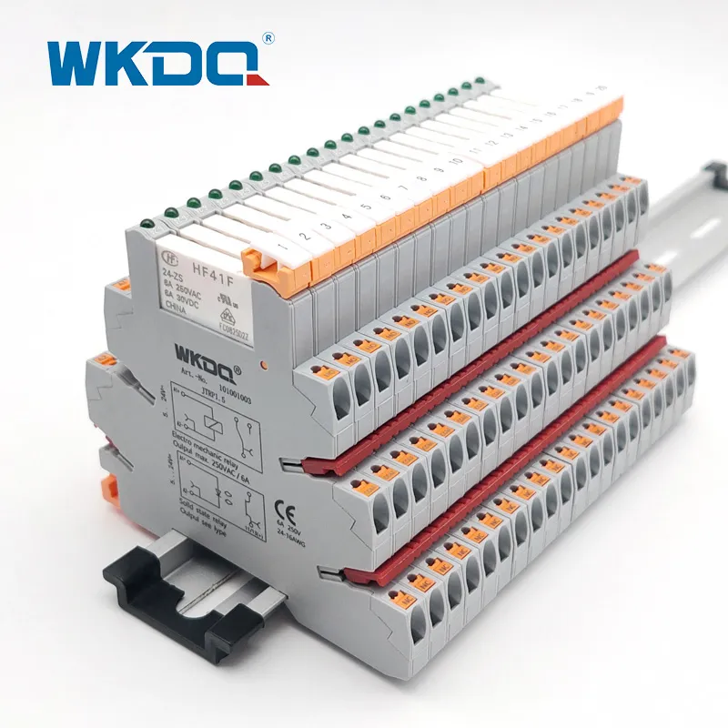 DIN Rail Mount Relay Side Entry Entry Terminal Block