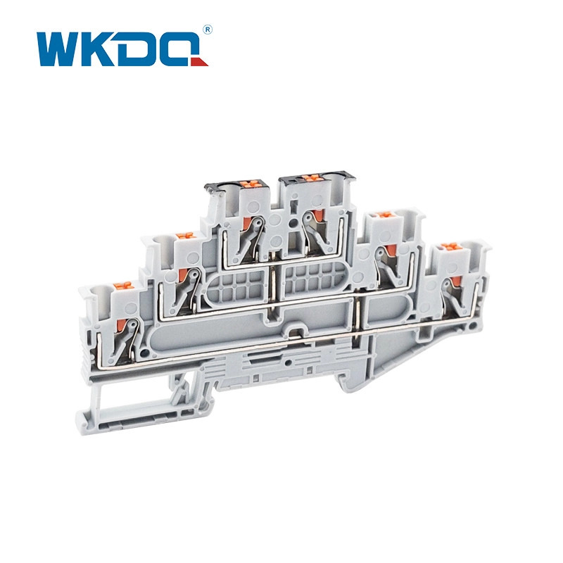 DIN Rail NS 35 Push In Connection Terminal Blocks Interconnection Type