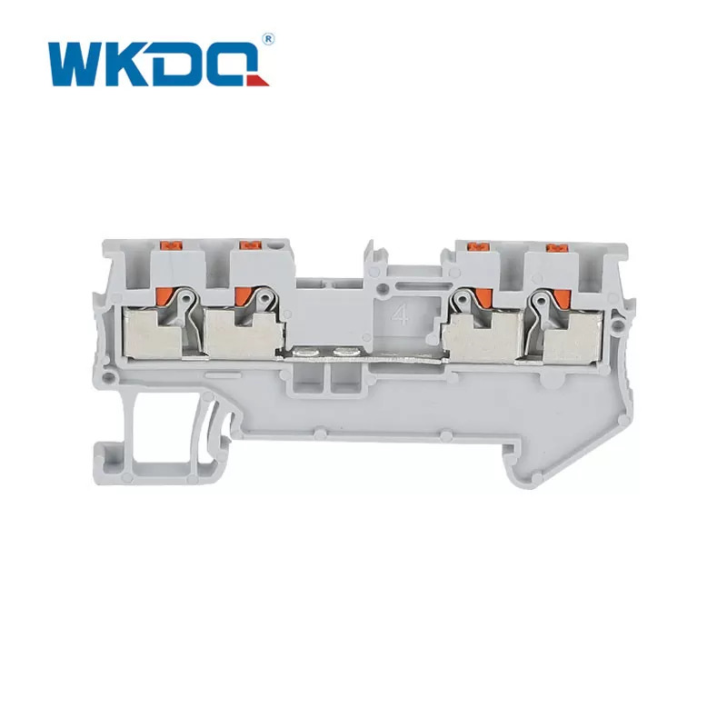 Din Rail Push In Verbinding Schroef Terminal Draad Connectoren CE / RoHS Certificering
