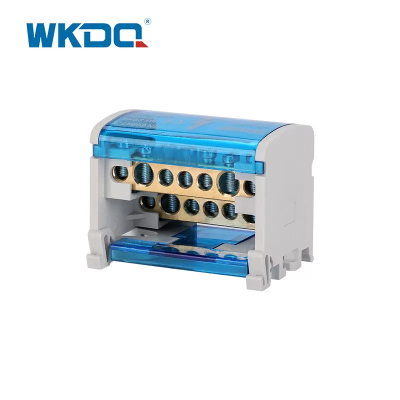 Durable Busbar Power Distribution Terminal Cabinet , Power Distribution Box UK 207 In Grey and Blue Color