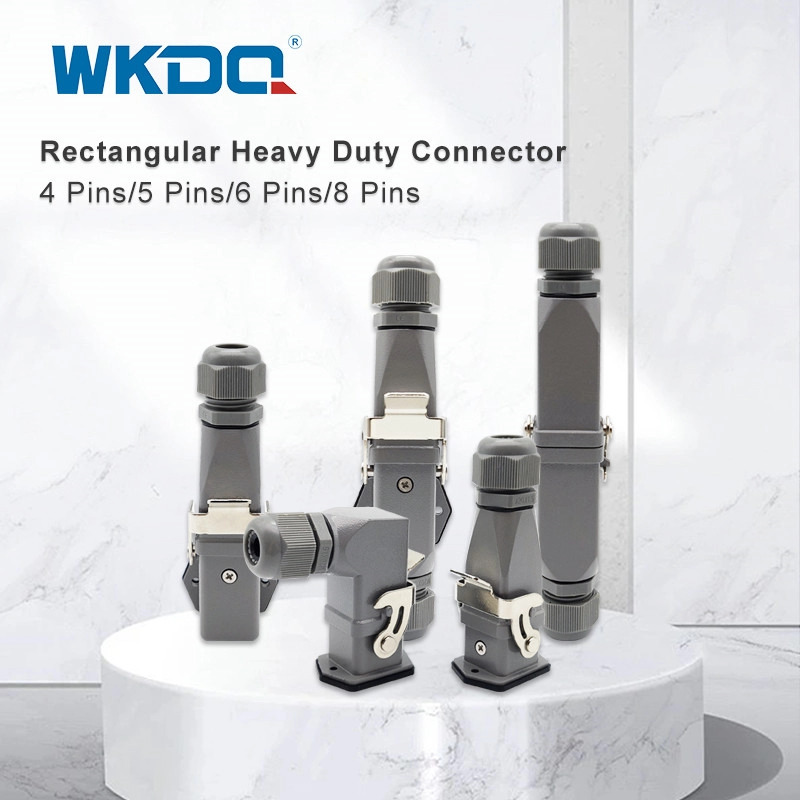 Heavy Duty Connector With Male Plug And Female Socket Docking Style