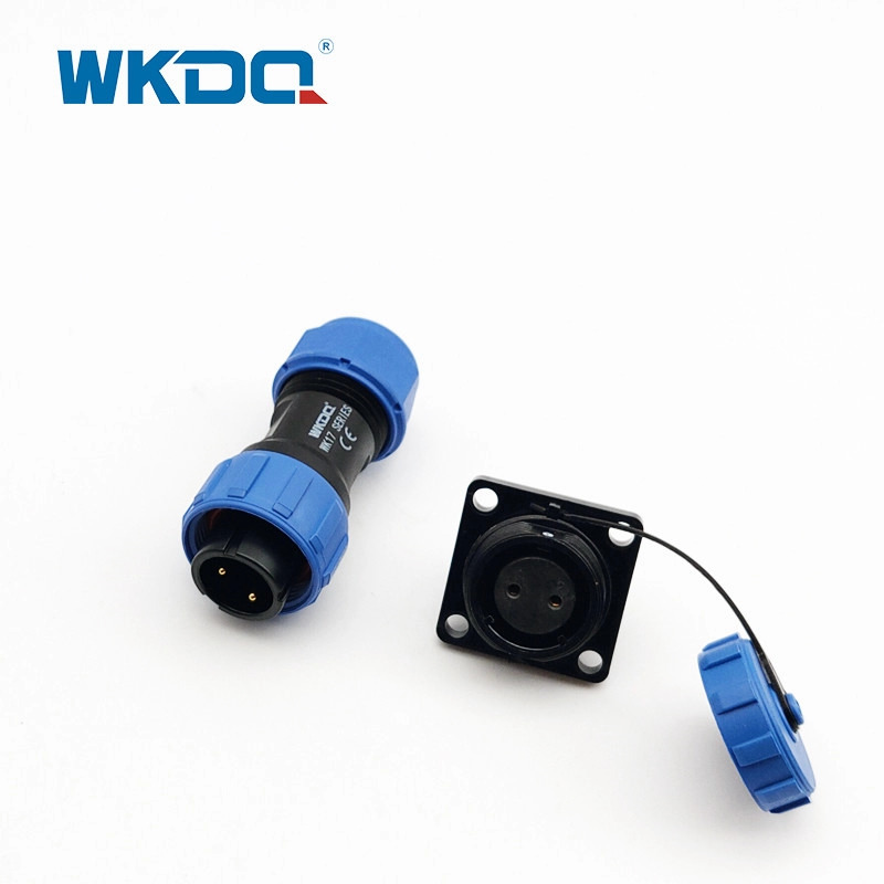 IP68 Waterproof Threaded Coupling Cable Connector Wk17 Square Pin Sp17 Series