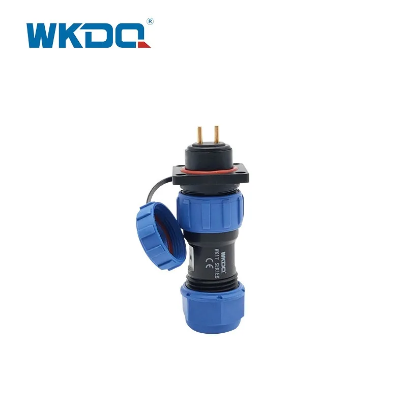 Wasserdichter IP68-Kabelstecker mit Gewindekupplung, Wk17-Vierkantstift, Sp17-Serie