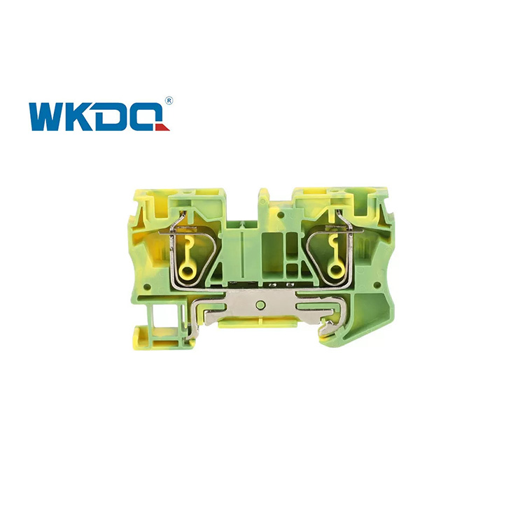 JST 6-PE Universal Din Rail Power Distribution Block, Spring Loaded Wire Connector PE Ground