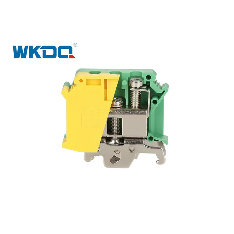 JUISLKG 35 Compact Universal Electrical Terminal Block Yellow Green Color Frameproofing Nylon PA66