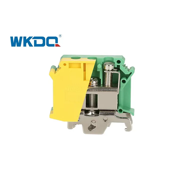 JUISLKG 35 Compact Universal Electrical Terminal Block Warna Kuning Hijau Frameproofing Nylon PA66