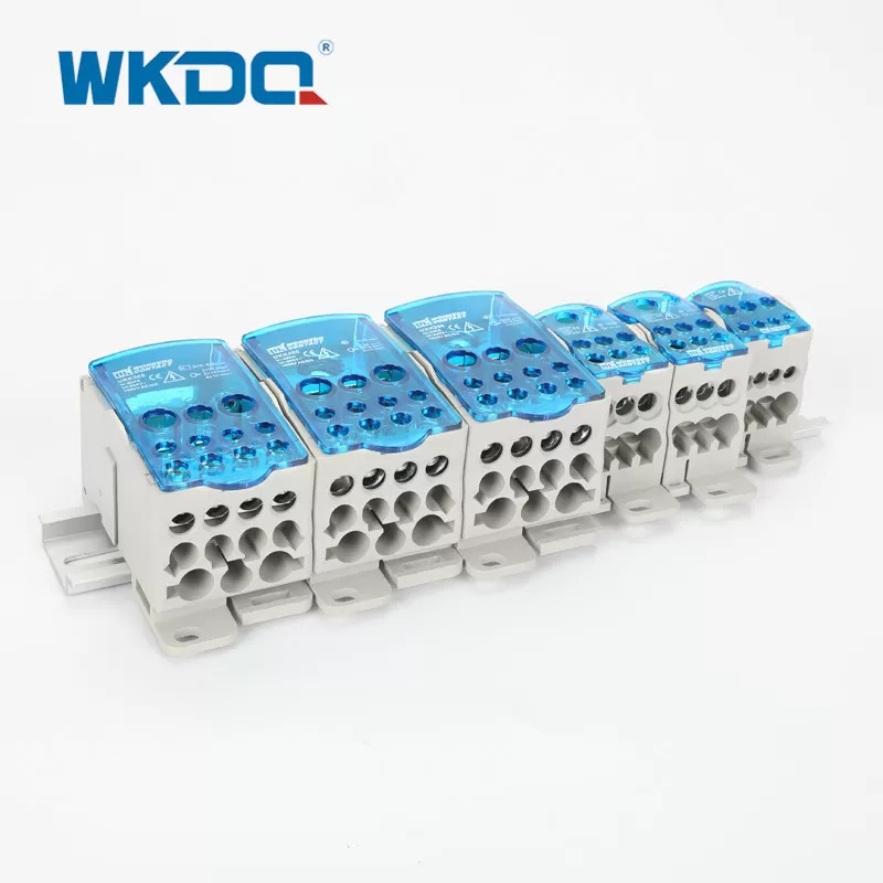 صندوق توزيع مفرق UKK 160A موزع كتلة الطاقة مع غطاء شفاف