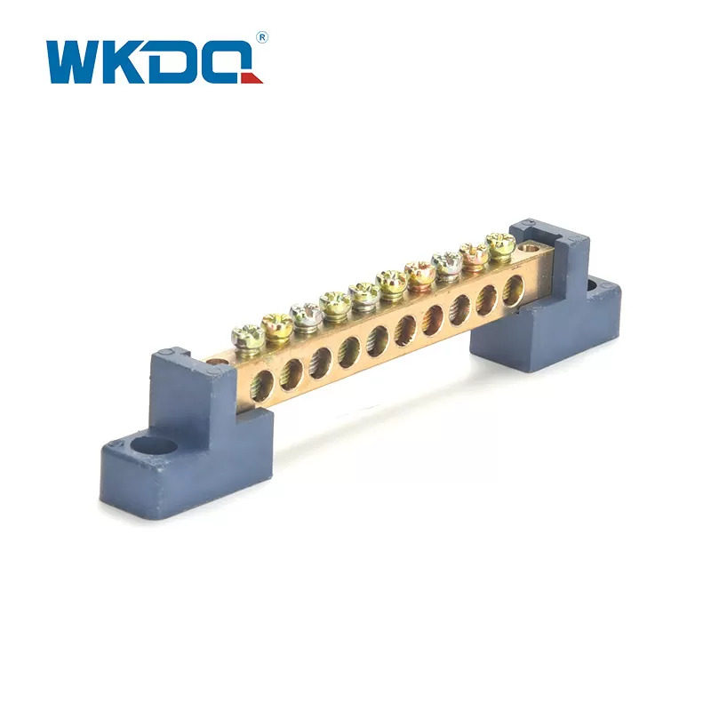 Netural Terminal Bus Bar Blue Terminal Block With Holder For Home Appliances
