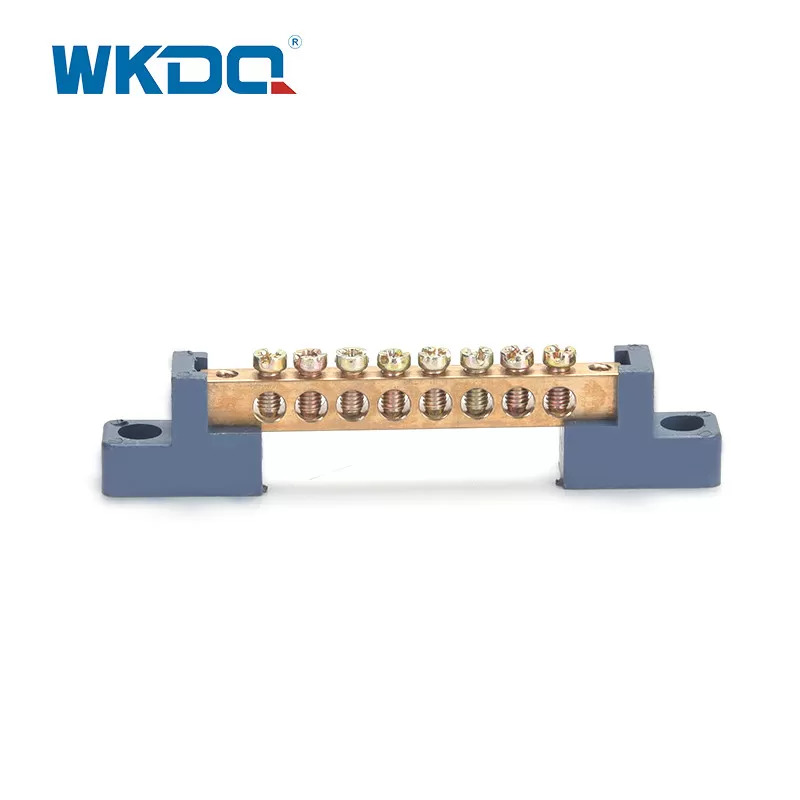 Bloque de terminales azul de la barra de distribución terminal de Netural con el tenedor para los aparatos electrodomésticos