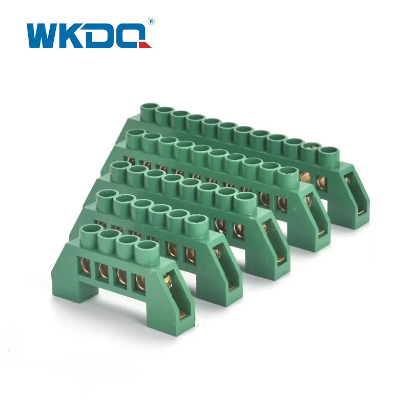 Screw Connection Terminal Grounding Busbar Electrical Terminal Blcok With Holder