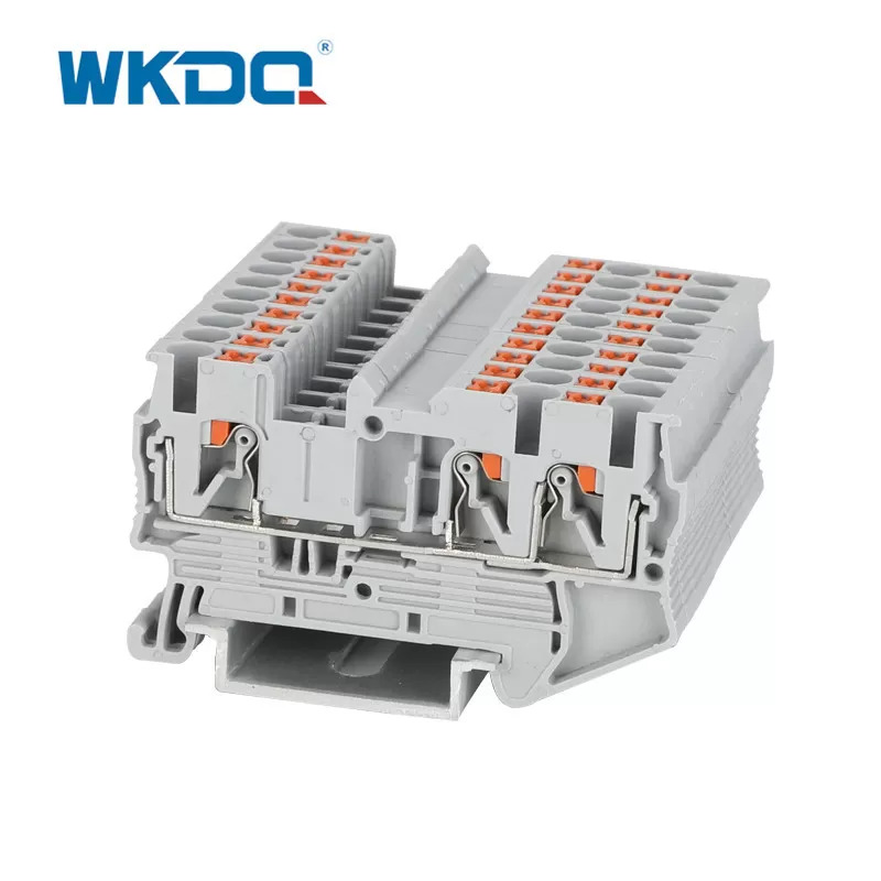 Spring Cage Connection Din Rail 2.5mm Terminal Block