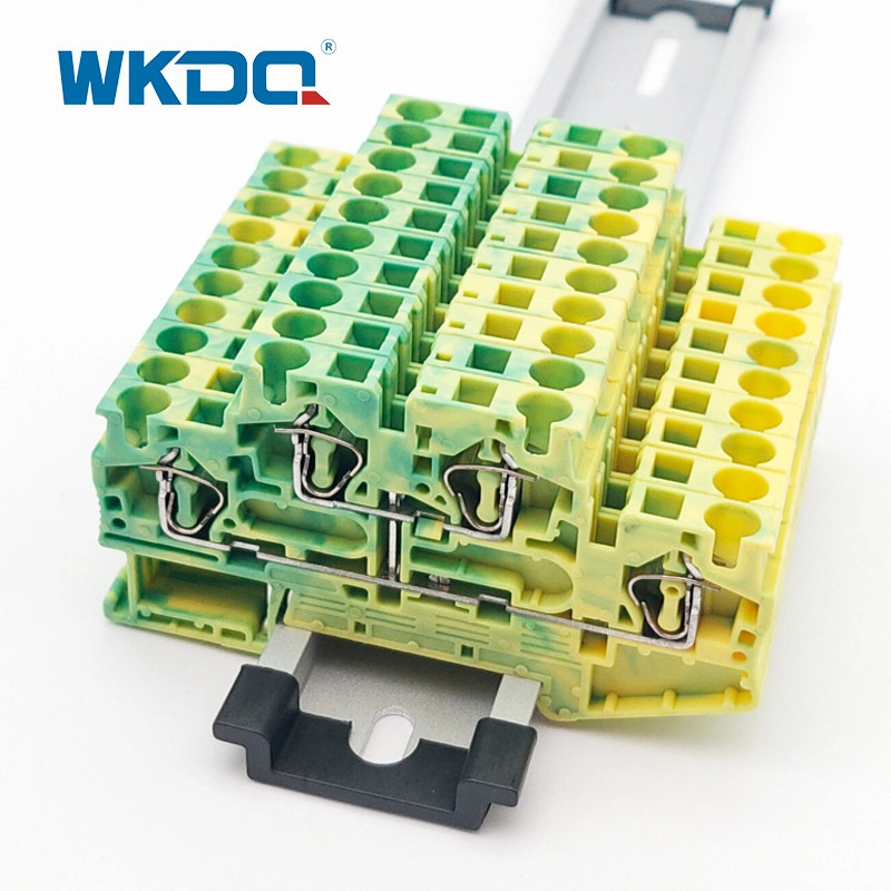 China Sttb 4 Pe Spring Terminal Block Clamp Ground 4mm2 Multi Level Suppliers Manufacturers 7120