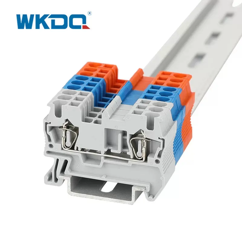 Tin Plated Nylon PA66 Spring Cage Terminal Blocks 12 AWG