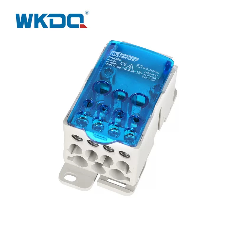 Caixa de bloco de distribuição de energia em trilho DIN UKK UKK 500A 54 mm Orifício de instalação