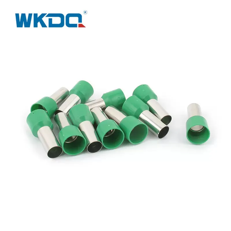 VE7510 0,75 mm² Skosnören Enkelisolerade elektriska trådhylsor Sladdändterminaler för tvinnad tråd Grön färg