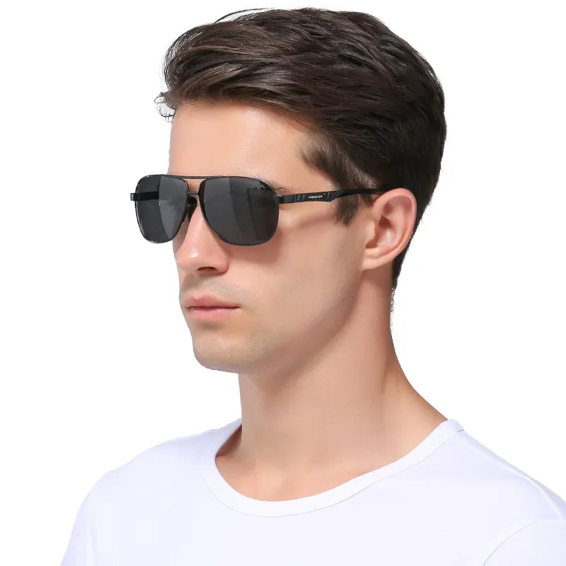 Поляризованные солнцезащитные очки в оправе из авиационного сплава HD