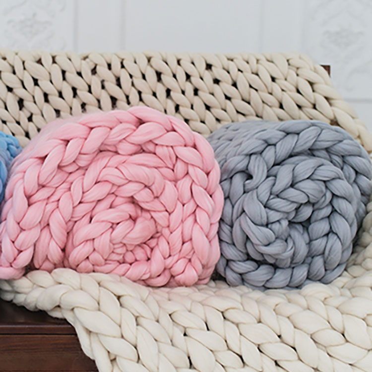 Chunky Blanket Throw Wool Knitted Weighted Blanket