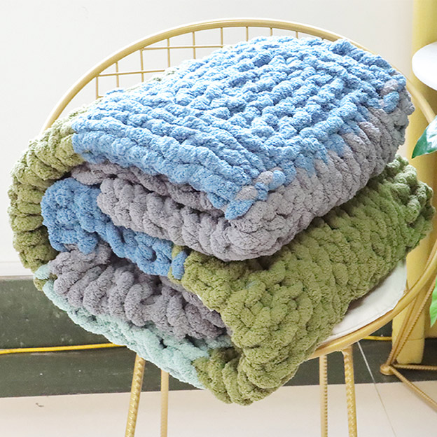 chunky knitted blanket throw