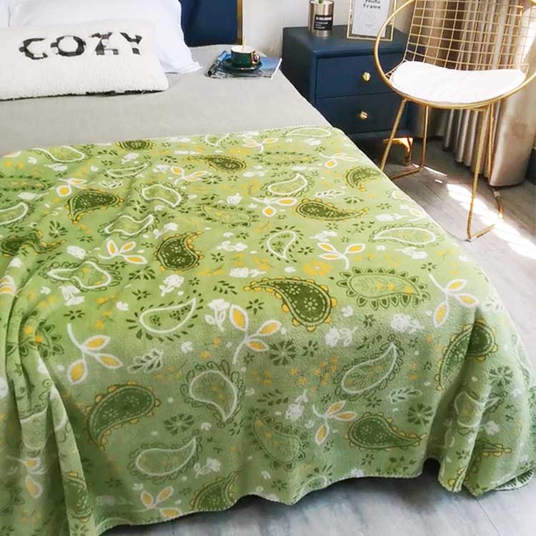 Green Luxury Designer Print Blanket