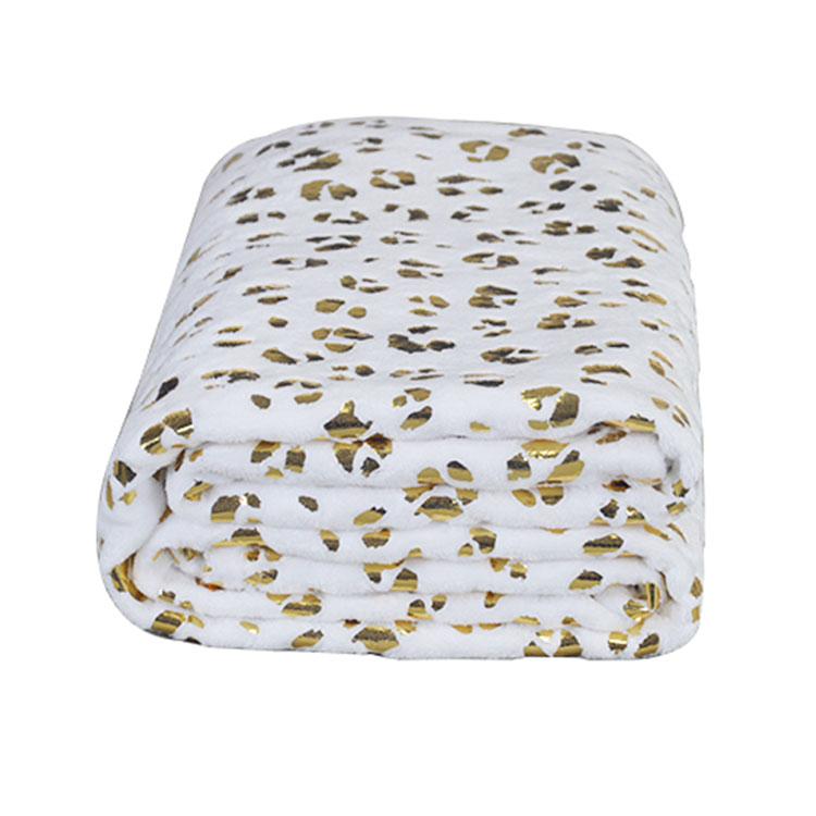 Luxury Star Pattern Bronzing Gold Foil Flannel Blanket