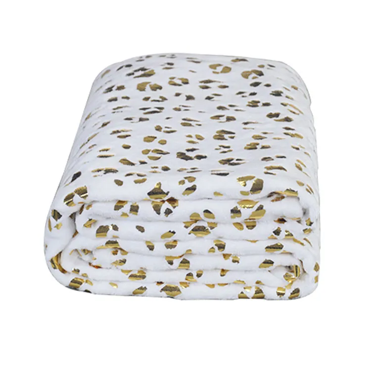 Luxury Star Pattern Bronzing Gold Flannel Chăn