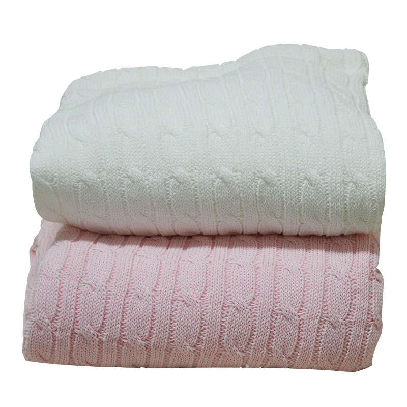 Organic Cotton Knitted Baby Blanket With Sherpa