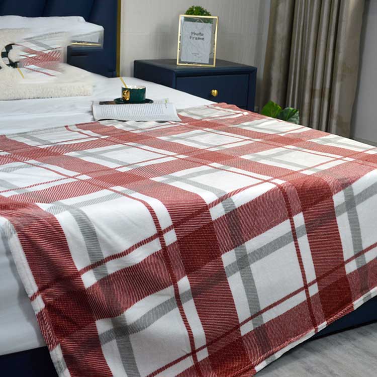 Plaid Flannel Fleece Bed Blankets