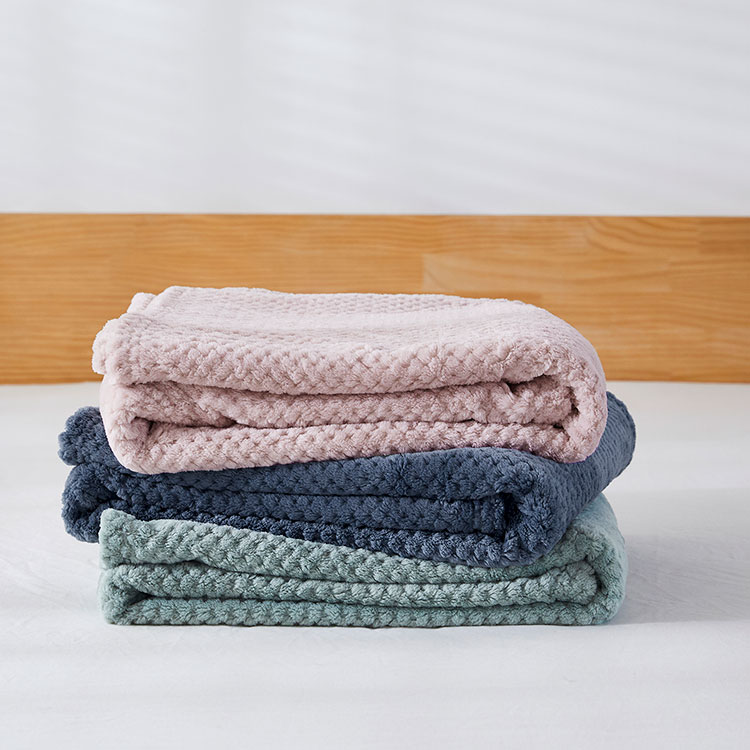 Polyester Soft Warm Cozy Fleece Blanket for Spring