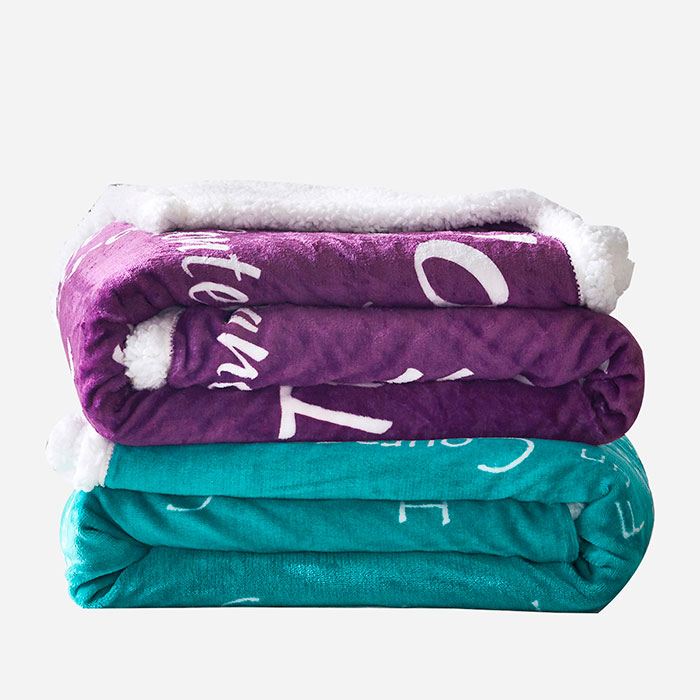 Printed Sherpa Fleece Blanket