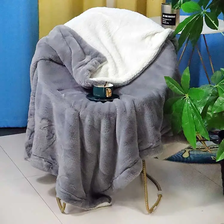 PV Fleece Blankets Reversible With Sherpa Blankets